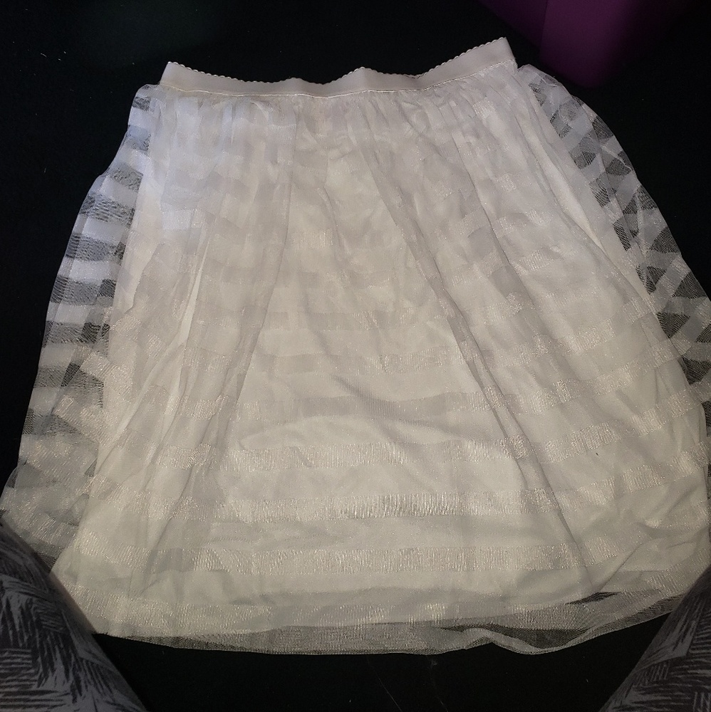 White tulle skirt